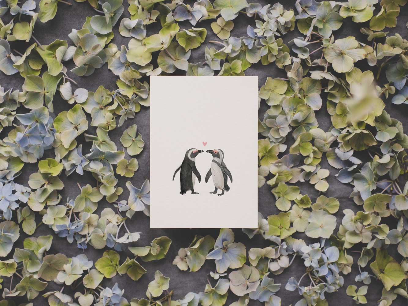 Pinguine in Love | Postkarte