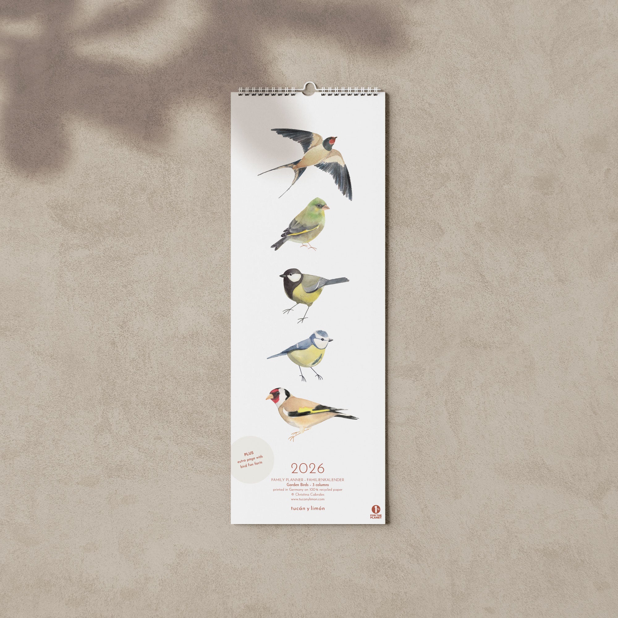 2026 Familienkalender Gartenvögel