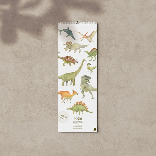 2026 Familienkalender Dinosaurier