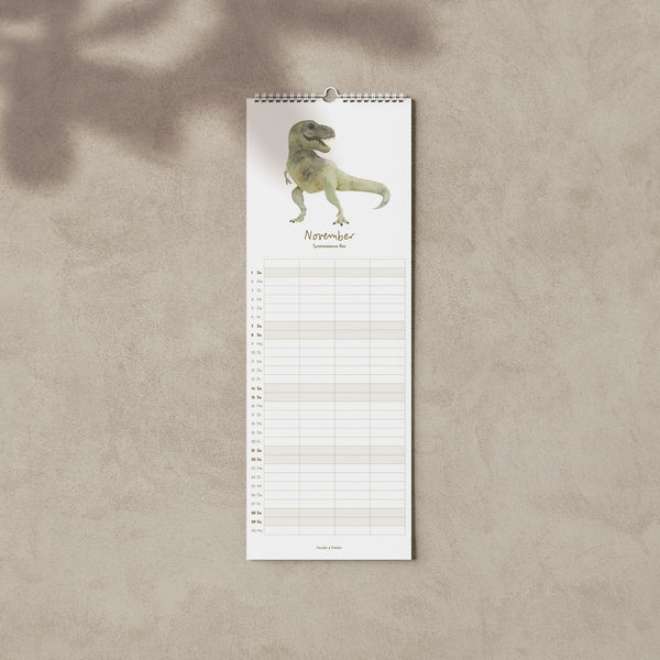 2026 Familienkalender Dinosaurier