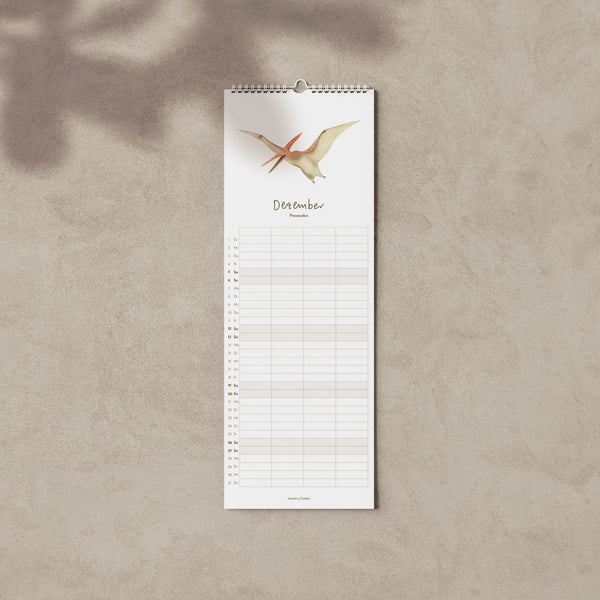 2026 Familienkalender Dinosaurier