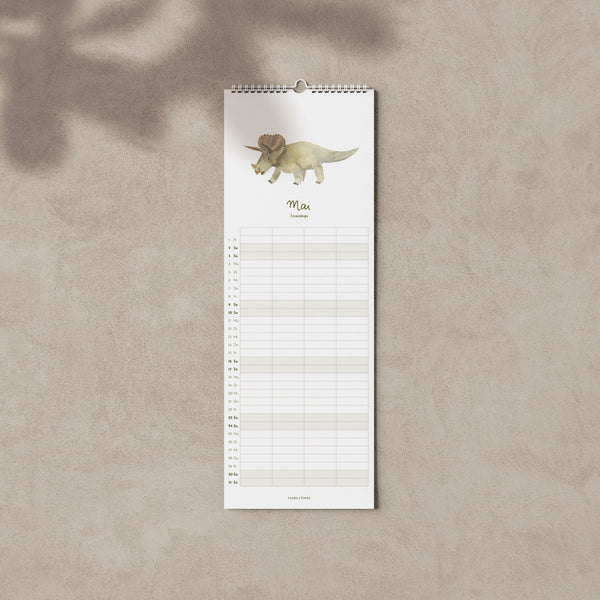 2026 Familienkalender Dinosaurier