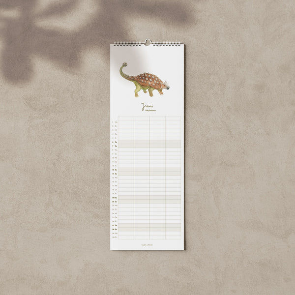 2026 Familienkalender Dinosaurier