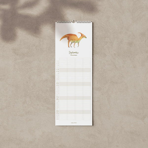 2026 Familienkalender Dinosaurier