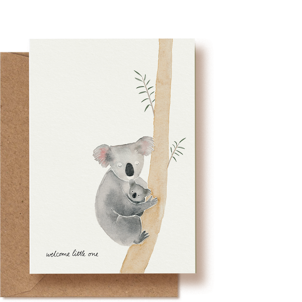 Koala - welcome little one | Grußkarte