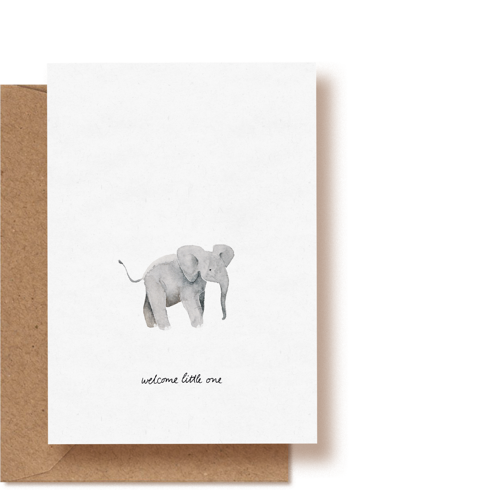 Baby Elefant - welcome little one | Grußkarte