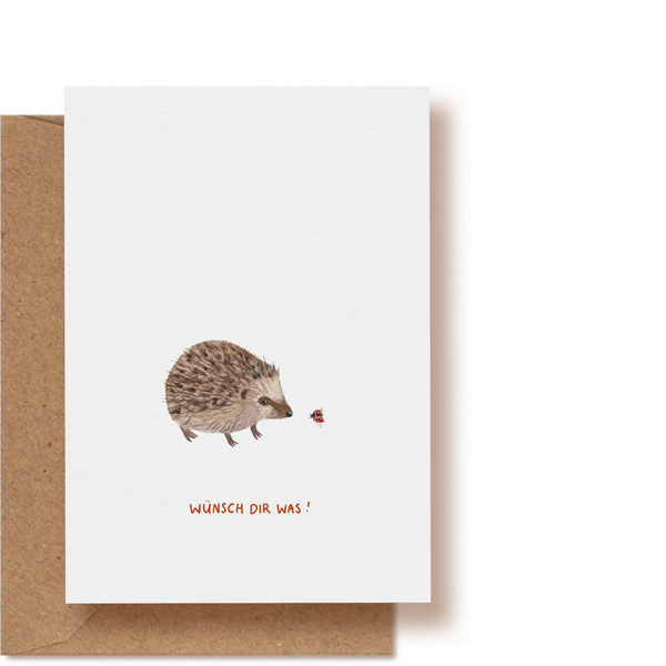 Igel - wünsch dir was | Grußkarte