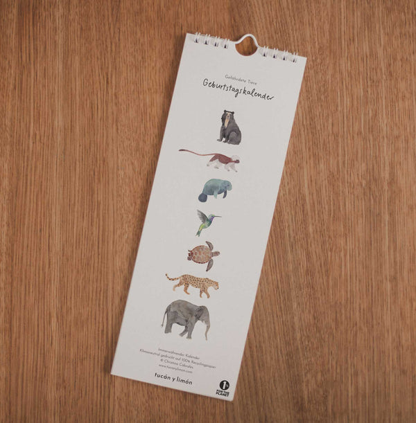 gefährdete Tiere | immerwährender Kalender