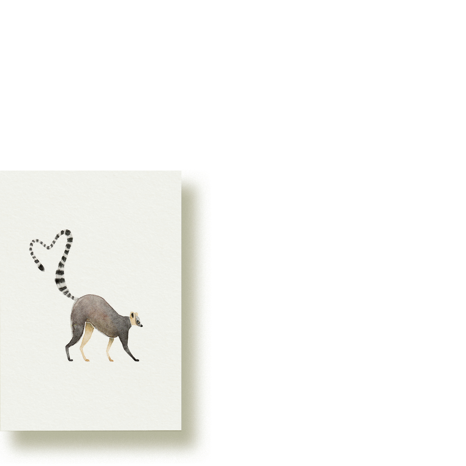 Lemur | Minikarte mit Umschlag