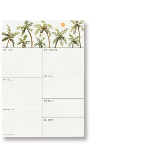 WEEKLY PLANER - Palmenwald | Notizblock DINA5