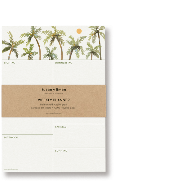 WEEKLY PLANER - Palmenwald | Notizblock DINA5
