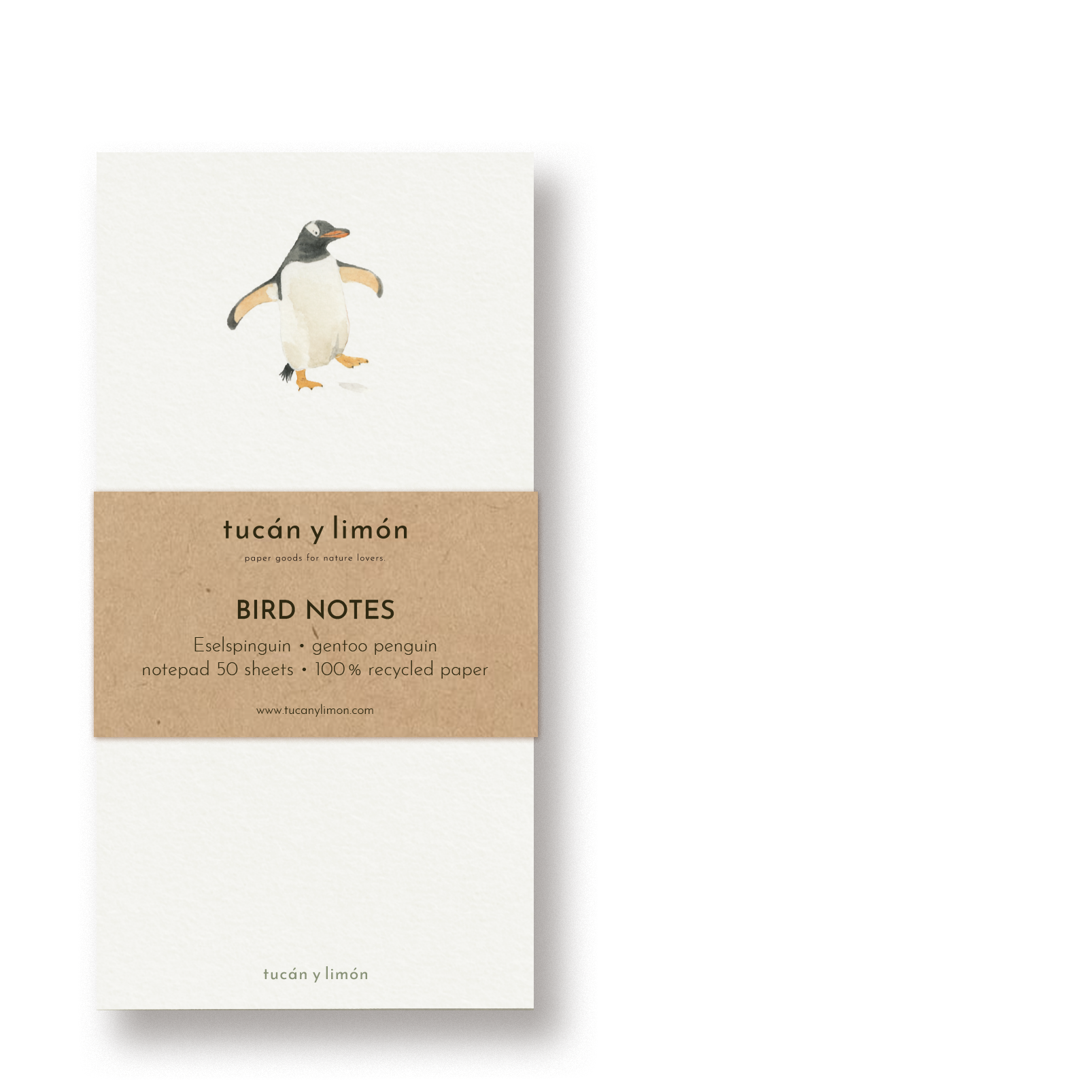 BIRD NOTES - Eselspinguin | Notizblock DINA6 schmal