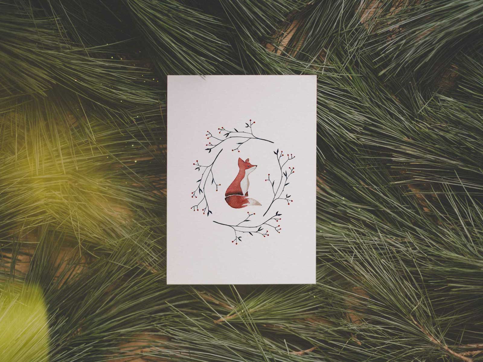 Weihnachten Set 2 | Kartenset bestehend aus 5 Weihnachtskarten