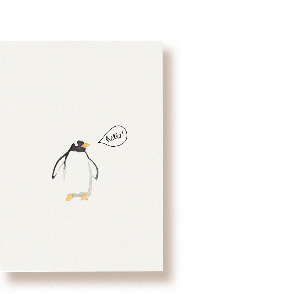 Hello Pinguin | Postkarte