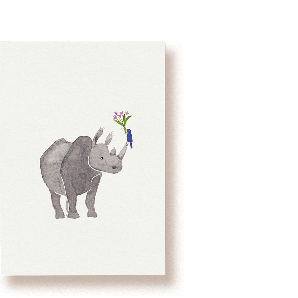 Nashorn | Postkarte