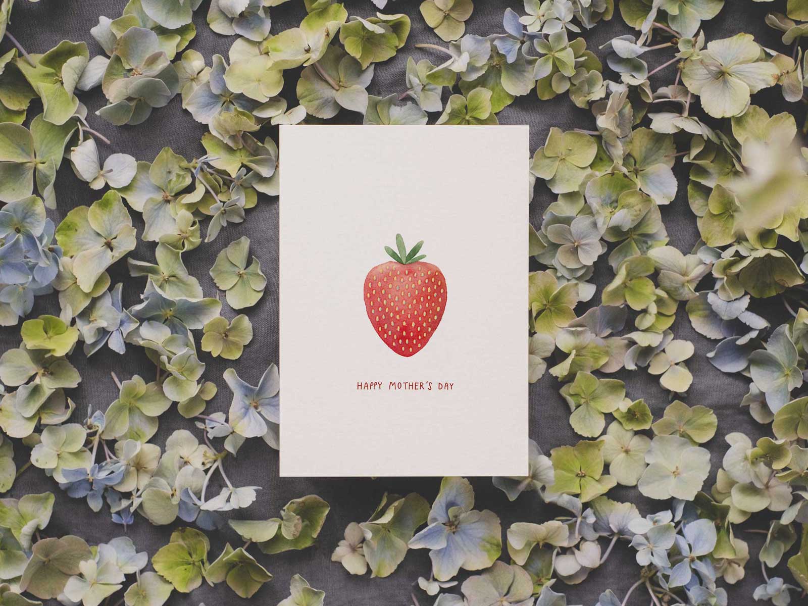 Happy Mother's Day Erdbeere | Postkarte