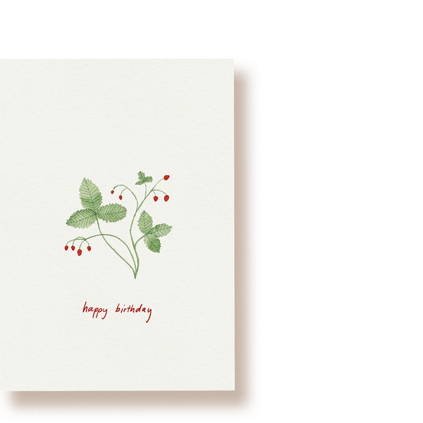 birthday strawberries | Postkarte