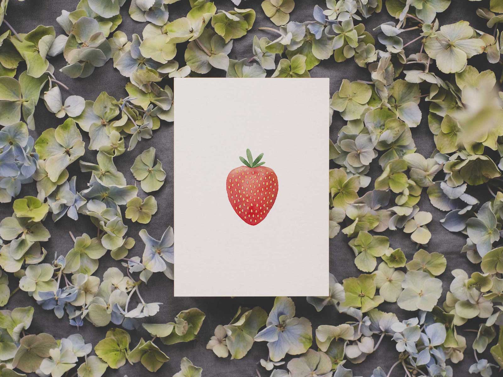 Erdbeere | Postkarte