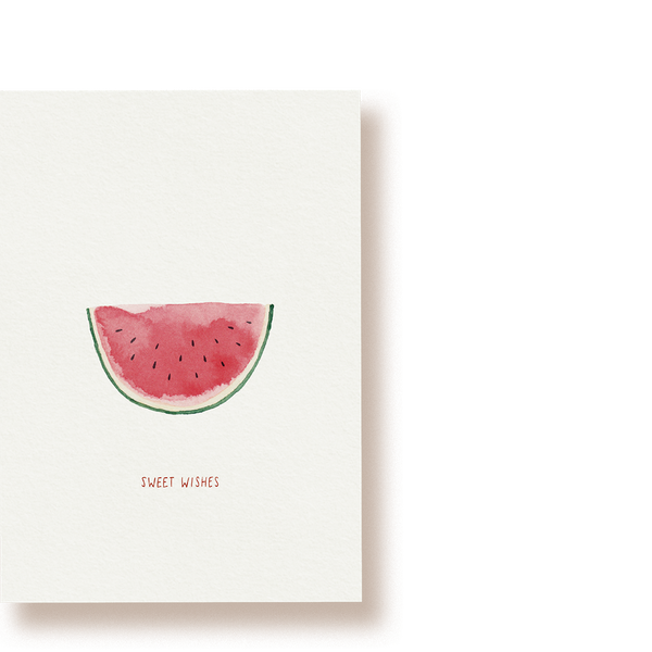 Melone - sweet wishes | Postkarte