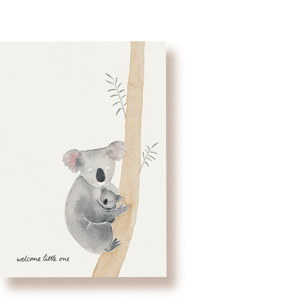 Koala - welcome little one | Postkarte