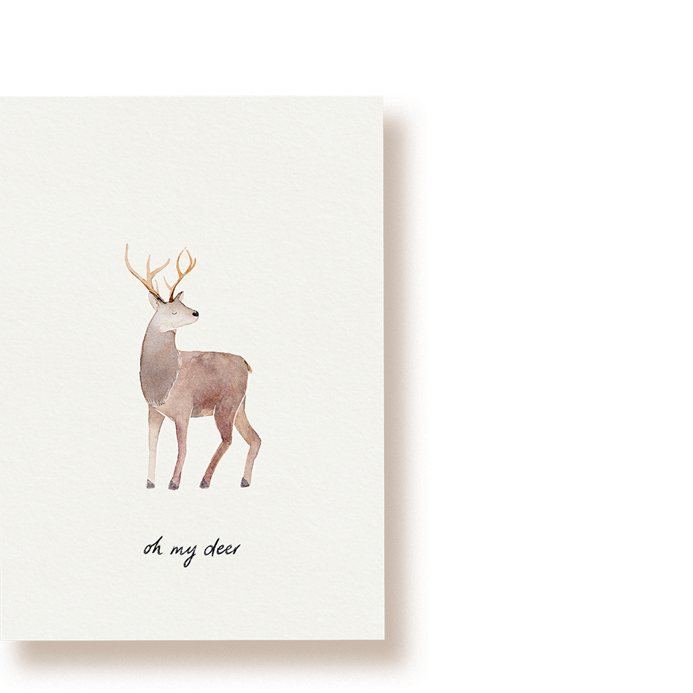 Hirsch - oh my deer | Postkarte