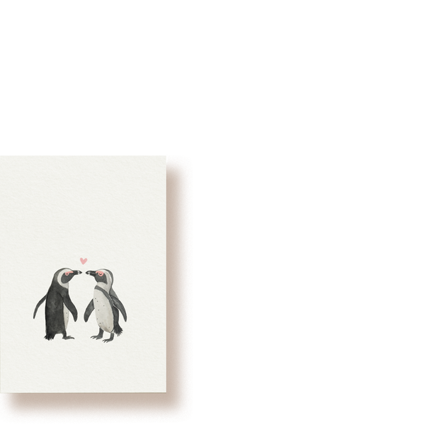 Pinguine in Love | Postkarte