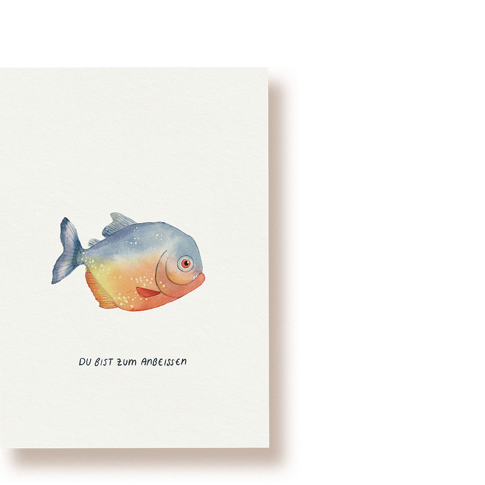 Piranha - zum anbeißen | Postkarte