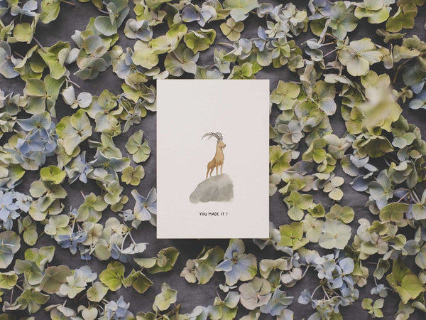 You made it! Steinbock  | Postkarte