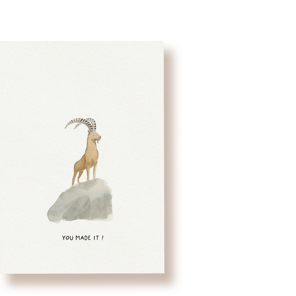 You made it! Steinbock  | Postkarte