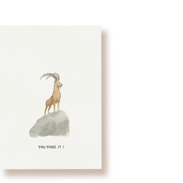 You made it! Steinbock  | Postkarte