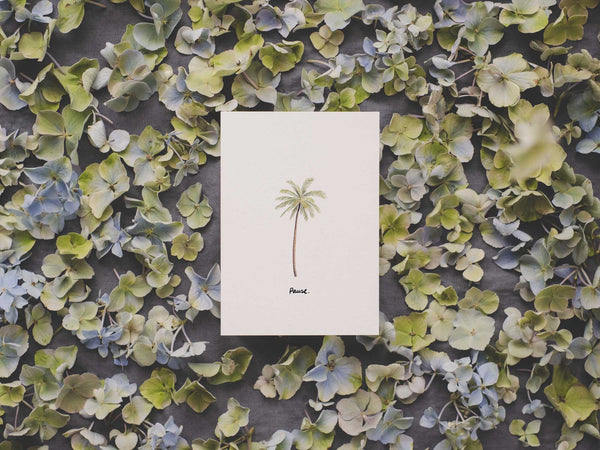 Pause. Palme  | Postkarte