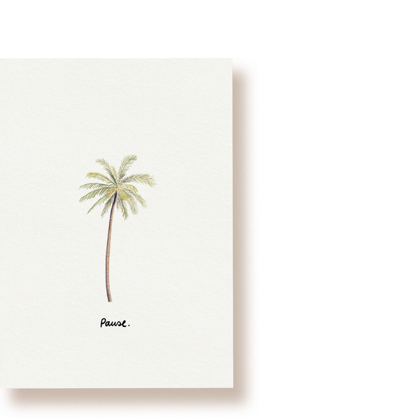 Pause. Palme  | Postkarte