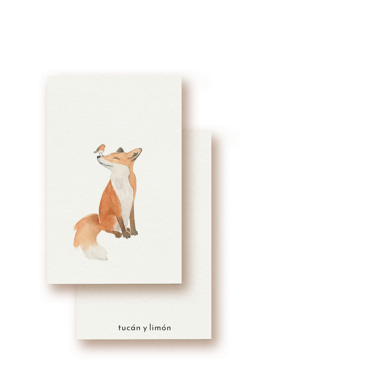 Fuchs und Rotkehlchen Geschenkkarte tiny card