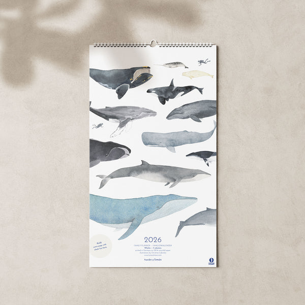 2026 Familienkalender Wale